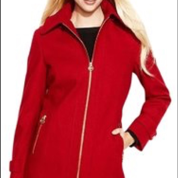 michael kors hooded peacoat